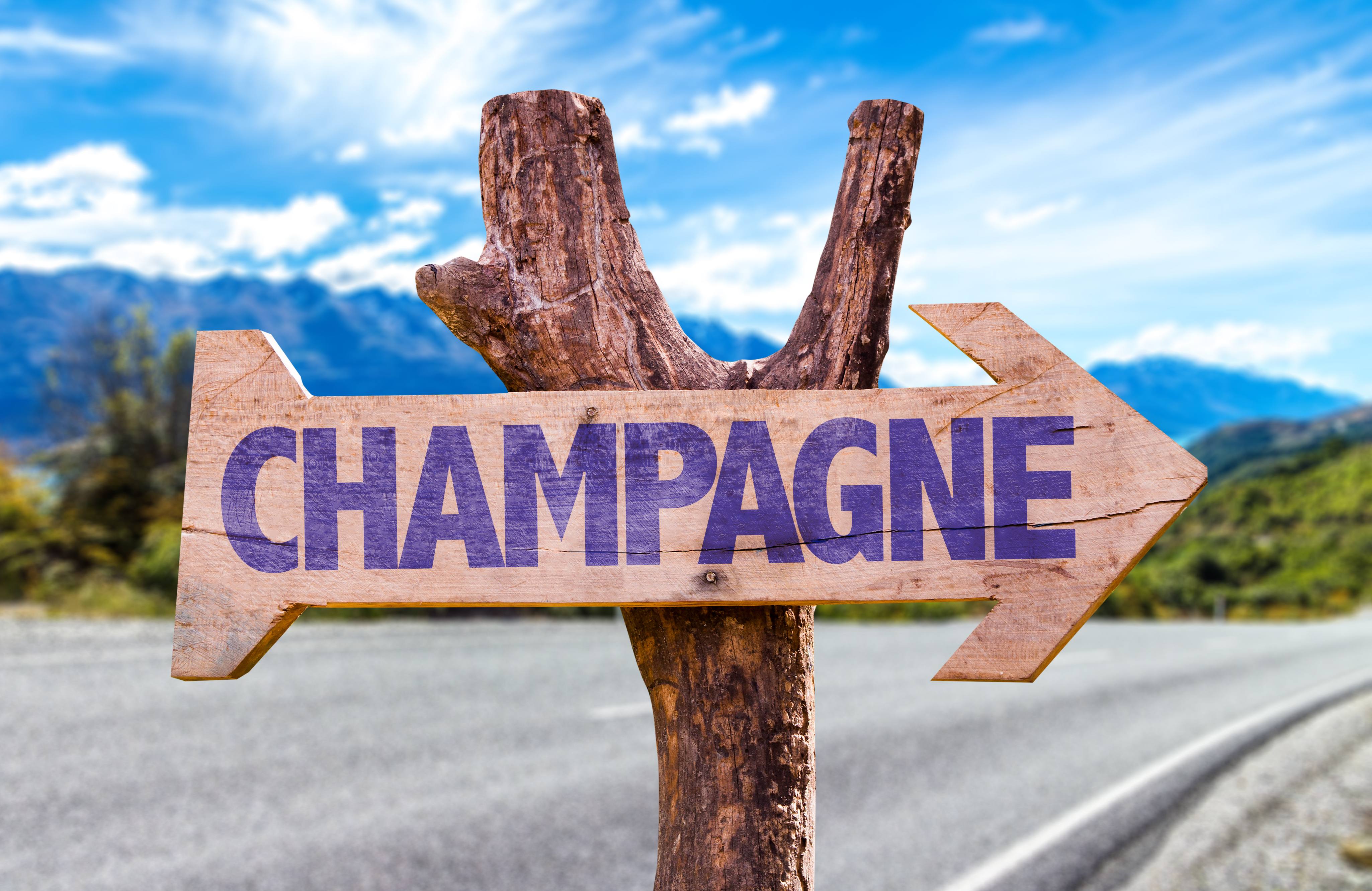 Champagneskylt